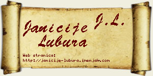 Janićije Lubura vizit kartica
